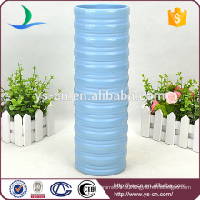 YSv0135-01 vaso de cerâmica azul alto